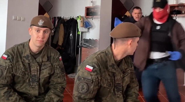 So you're the one mocking the soldiers! He was detained live on air.