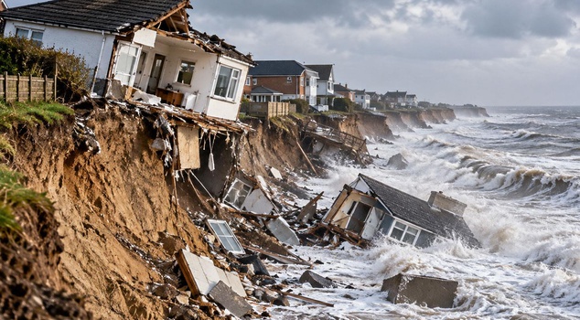 The sea swallows everything! Houses are disappearing before our eyes.