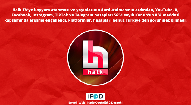 Решение о блокировке доступа к аккаунтам в социальных сетях Halk TV, которой назначен доверительный управляющий