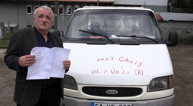 A fine from the Istanbul highway for a van that never left Trabzon! Retired police officer will apply over fake license plate concerns.