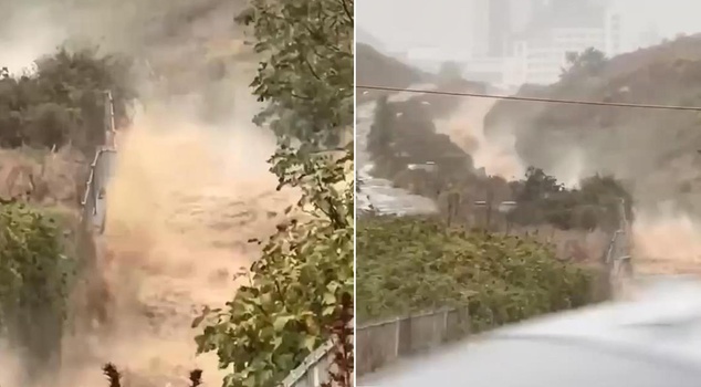 الجدول الجاف في إسطنبول كاد يجنّ في المطر
