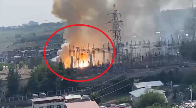 The main transformer station in Diyarbakır burned ablaze! After the explosions, part of the city was left without electricity.