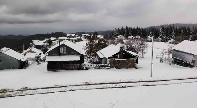 The first snow of the season fell in Sakarya! In Hendek, the Çiğdem and Dikmen plateaus were covered in white.
