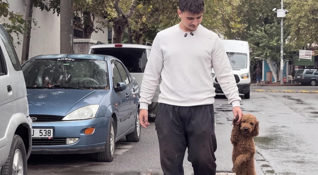 Footage of him holding his dog by the paw and walking it had drawn backlash! Response from Osman Çandar of Akhisar: He wants it himself