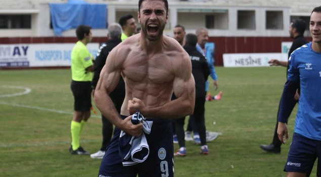 The 21-year-old footballer's goal celebration caused a stir.