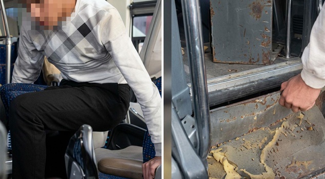 Incredible contraption in a passenger bus! 5 people came out of it
