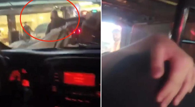 Horror in traffic in Sarıyer! He traumatized the child in the car whose window he smashed.