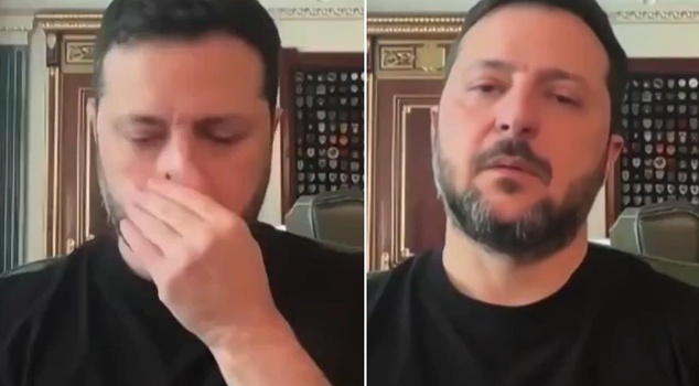 Zelensky's action during the live broadcast caused confusion.