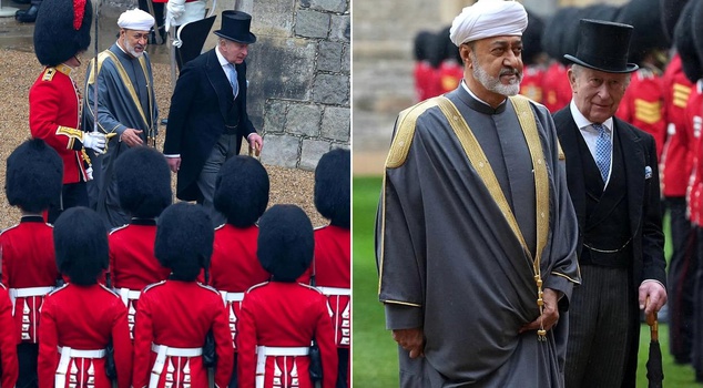 The British royal family welcomed the Sultan of Oman in a manner befitting his dignity.