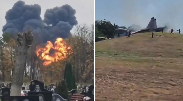 A Su-30 fighter jet crashed in Russia.