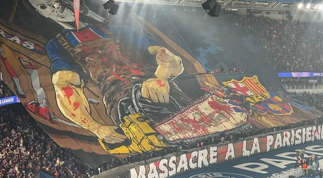 Scandalous banner in the PSG stands! Barcelona files complaint with UEFA