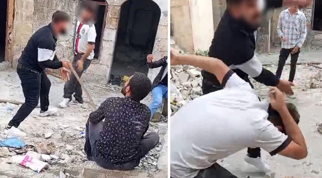 В Шанлыурфе в заброшенном доме нападавший избил 4 человек палками, ножом и камнями.