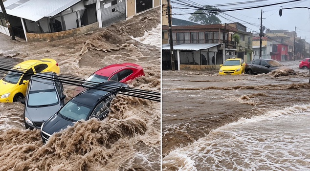 This time the flood horror struck South America: The country's capital is underwater.