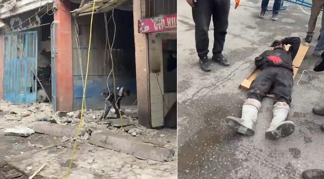 انهارت شرفة محل تجاري في المنطقة الصناعية: 3 جرحى