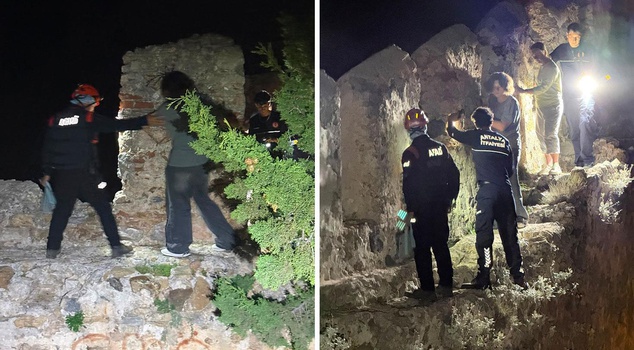 3 Russians stranded in Alanya Castle were rescued
