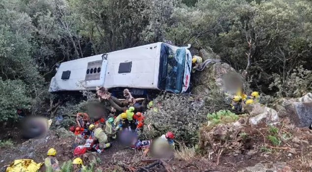 Pandemonium in Barcelona! Passenger bus plunges into riverbed, 83 injured