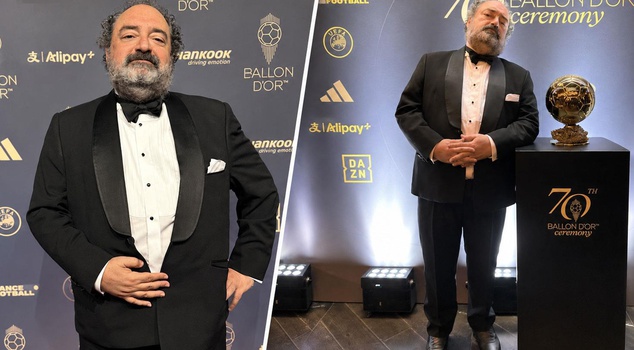 Nevzat Aydın at the Ballon d'Or ceremony! Everyone made the same comment: Money brings peace.