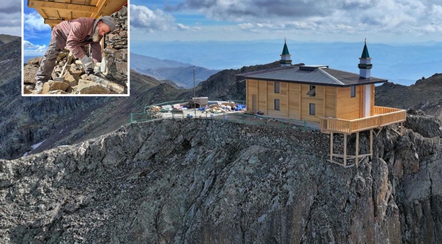 The reconstruction of Kırklar Masjid in Çaykara, Trabzon is nearing completion.