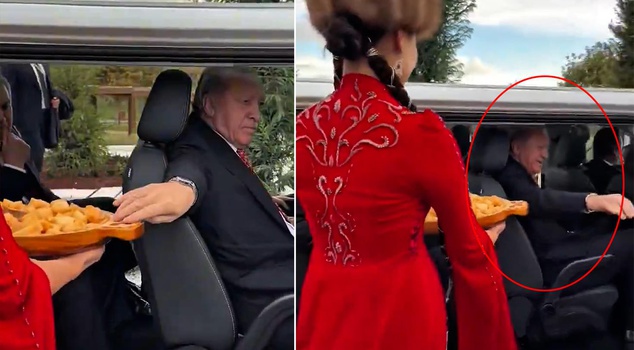 Interesting moments on the Beştepe road! Erdoğan couldn't help but laugh.
