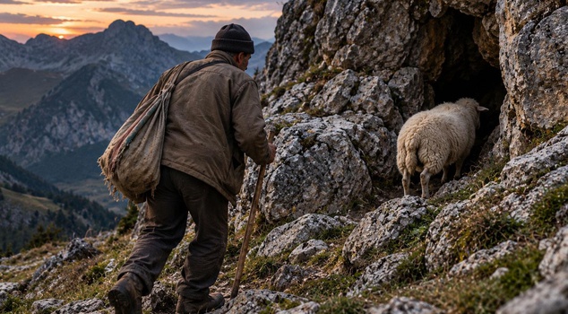 He chased after the sheep that strayed from the flock! He experienced the surprise of his life.