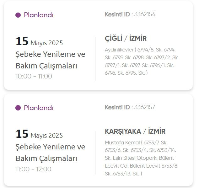 İzmir GEDİZ elektrik kesintisi! 15 Mayıs İzmir'de elektrik kesintisi ne zaman bitecek, elektrikler ne zaman gelecek?