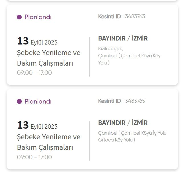 İzmir GEDİZ elektrik kesintisi! 13 Eylül İzmir'de elektrik kesintisi ne zaman bitecek, elektrikler ne zaman gelecek?