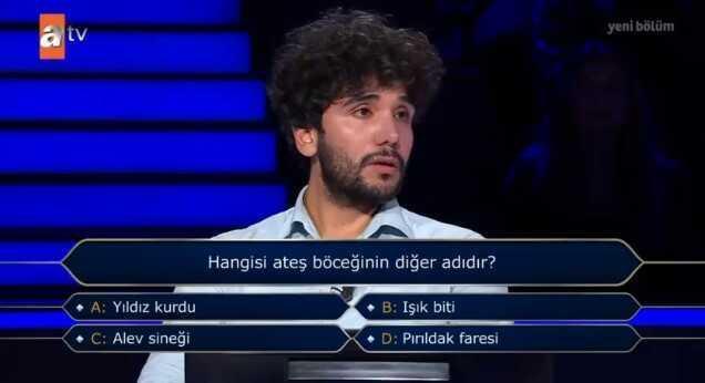 Hangisi ateş böceğinin diğer adıdır?... Kim Milyoner Olmak İster 15 Ağustos Sorusu Cevabı Nedir? 100 Bin TL'lik soru ve cevabı ne?