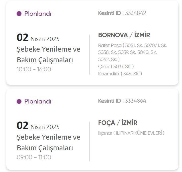 İzmir GEDİZ elektrik kesintisi! 2 Nisan İzmir'de elektrik kesintisi ne zaman bitecek, elektrikler ne zaman gelecek?