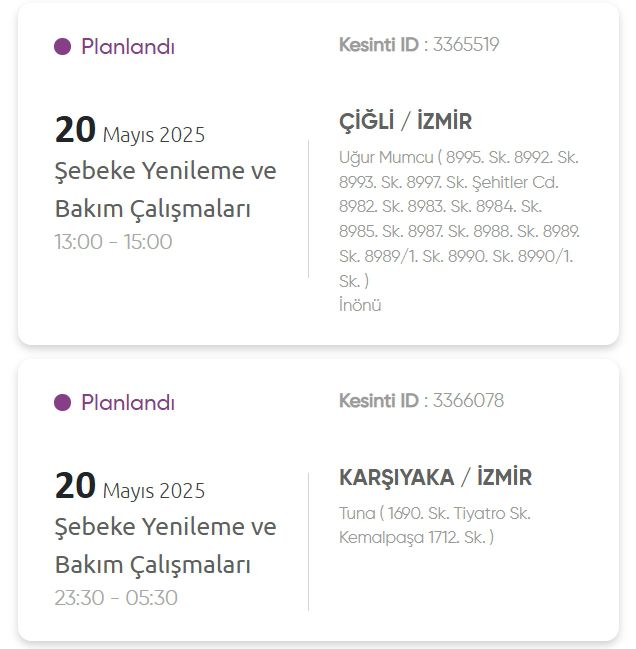 İzmir GEDİZ elektrik kesintisi! 20 Mayıs İzmir'de elektrik kesintisi ne zaman bitecek, elektrikler ne zaman gelecek?