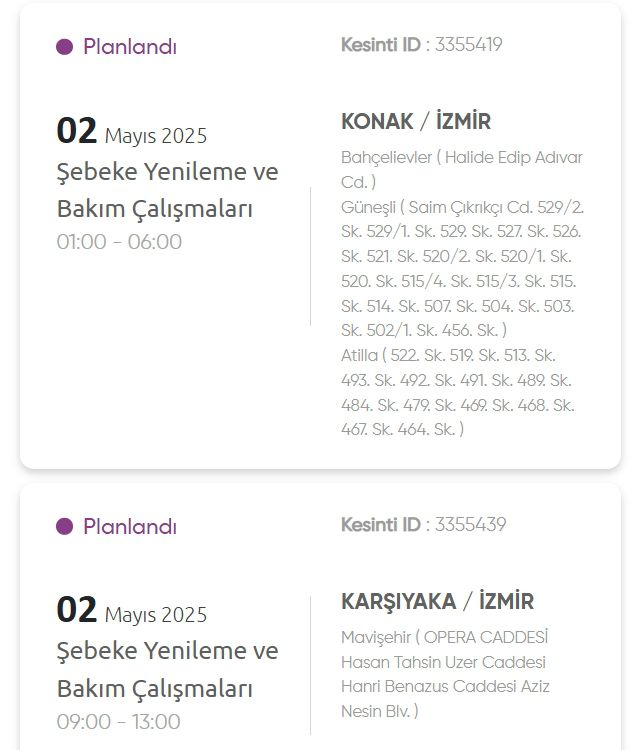 İzmir GEDİZ elektrik kesintisi! 1-2 Mayıs İzmir'de elektrik kesintisi ne zaman bitecek, elektrikler ne zaman gelecek?