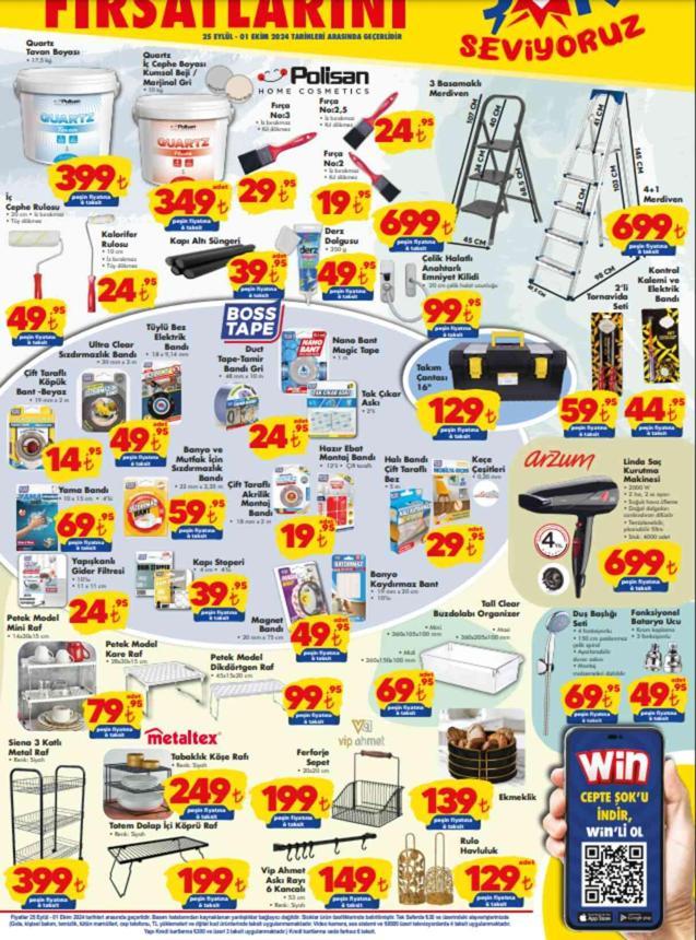 ŞOK AKTÜEL 25 EYLÜL- 1 EKİM KATALOĞU ŞOK'a gelen ürünler! ŞOK bu hafta katalog ürünleri neler? ŞOK fiyat listesi!