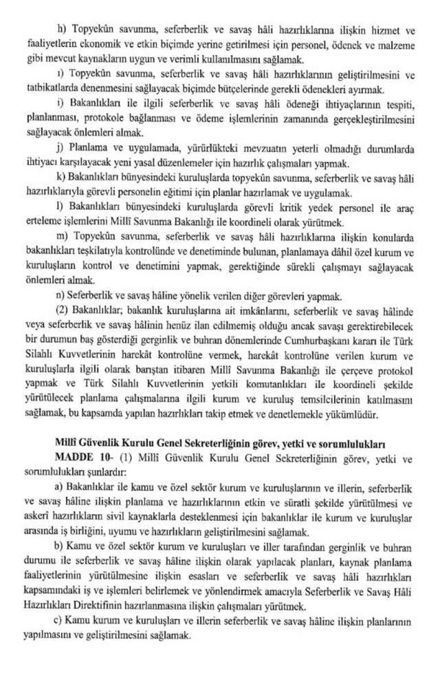 Yeni seferberlik kanunu tam metni OKU İNDİR - PDF 2024