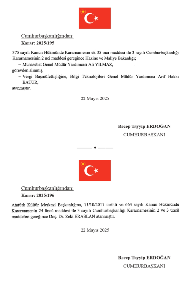 23 Mayıs Cuma 2025 Resmi Gazete ATAMA KARARLARI! Bugünün kararları neler? 23 Mayıs Resmi Gazete yayımlandı! 32266 sayılı Resmi Gazete atamalar listesi