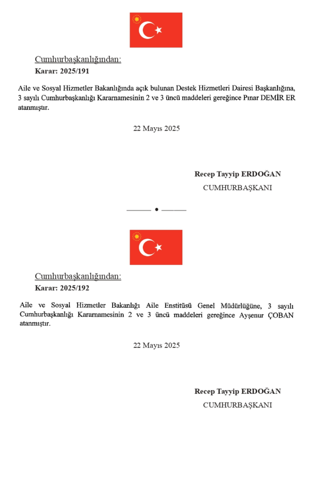 23 Mayıs Cuma 2025 Resmi Gazete ATAMA KARARLARI! Bugünün kararları neler? 23 Mayıs Resmi Gazete yayımlandı! 32266 sayılı Resmi Gazete atamalar listesi