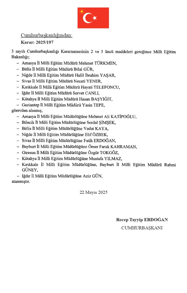 Yeni İl Milli Eğitim Müdürü kim oldu? İl il görevden alınan ve atanan İl Milli Eğitim Müdürleri!