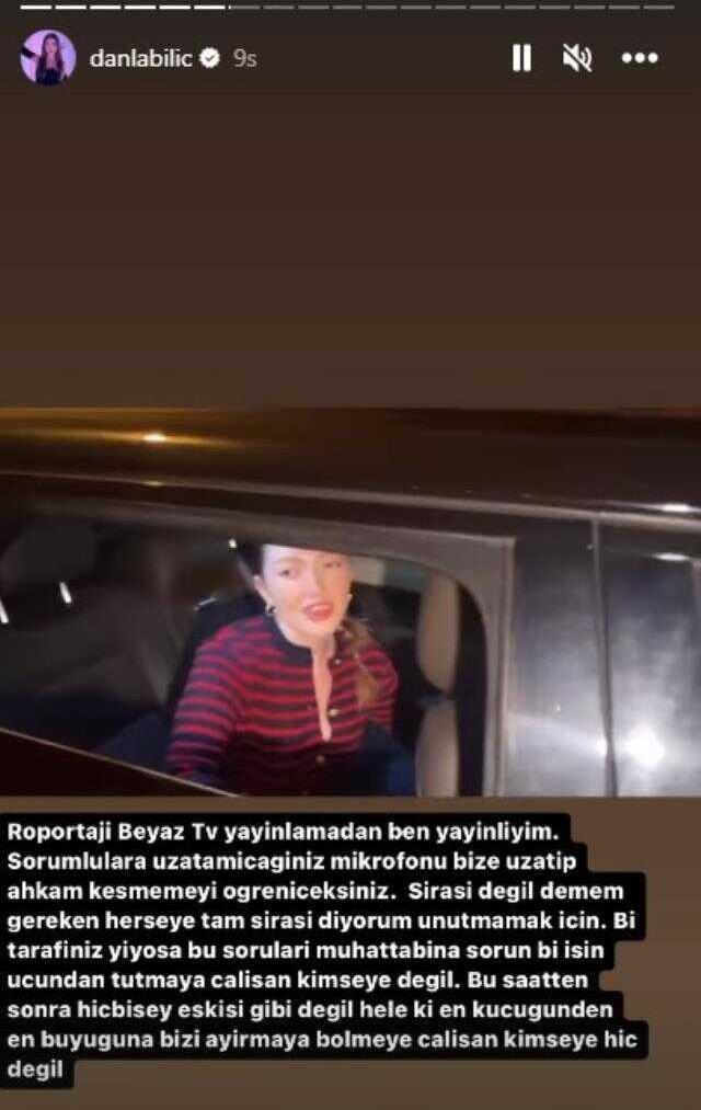 Danla Bilic'ten 'Gayet iyisiniz, bu süreci de hızlı atlatıyorsunuz' diyen muhabire tepki: Laf sokacağın son insan benim