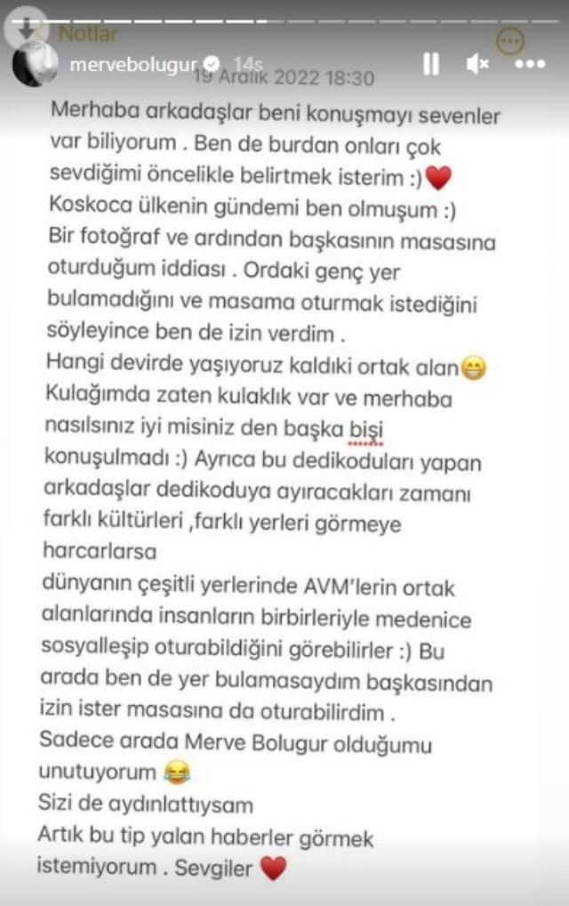 Tanımadığı adamın masasına oturduğu iddia edilen Merve Boluğur sessizliğini bozdu
