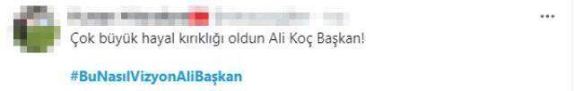 'Bu nasıl vizyon Ali Başkan' etiketi altında organize olan Fenerbahçeliler, Ali Koç'a karşı kazan kaldırdı
