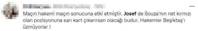 Sosyal medya Josef'in faulünü konuşuyor! Kartın rengi tartışma yarattı