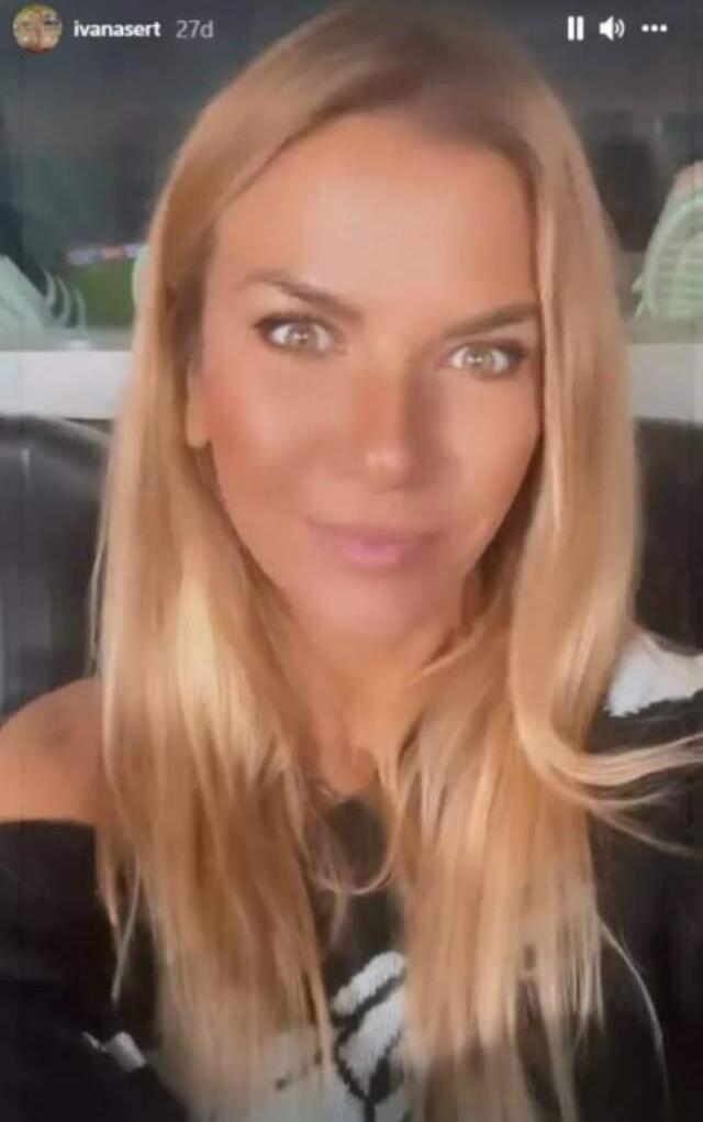 Ivana Sert, Selçuk Şahin'in davetlisi olarak Başakşehir-Beşiktaş maçını tribünden izledi