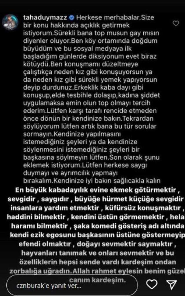 Taha'yı enkaz başında bekleyen CZN Burak'tan yürek burkan paylaşım: Benim güzel kardeşim