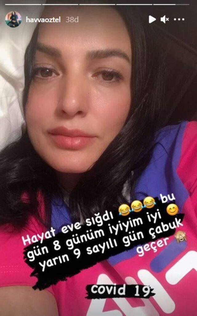 Yataktan pozunu paylaştı! Aleyna Tilki'nin annesi Havva Öztel de koronaya yakalandı