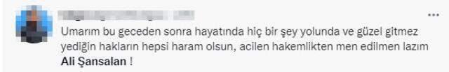 Hakem Ali Şansalan gündeme oturdu! Fenerbahçe taraftarının çifte standart isyanı çok şiddetli