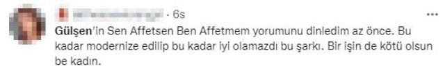 Bergen'in Sen Affetsen Ben Affetmem şarkısını okuyan Gülşen, dinleyicileri ikiye böldü