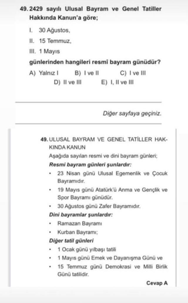 Son dakika: Cumhurbaşkanı Erdoğan, bazı KPSS sorularını bir yayınevinin sınavında çıkması iddialarıyla ilgili inceleme talimatı verdi