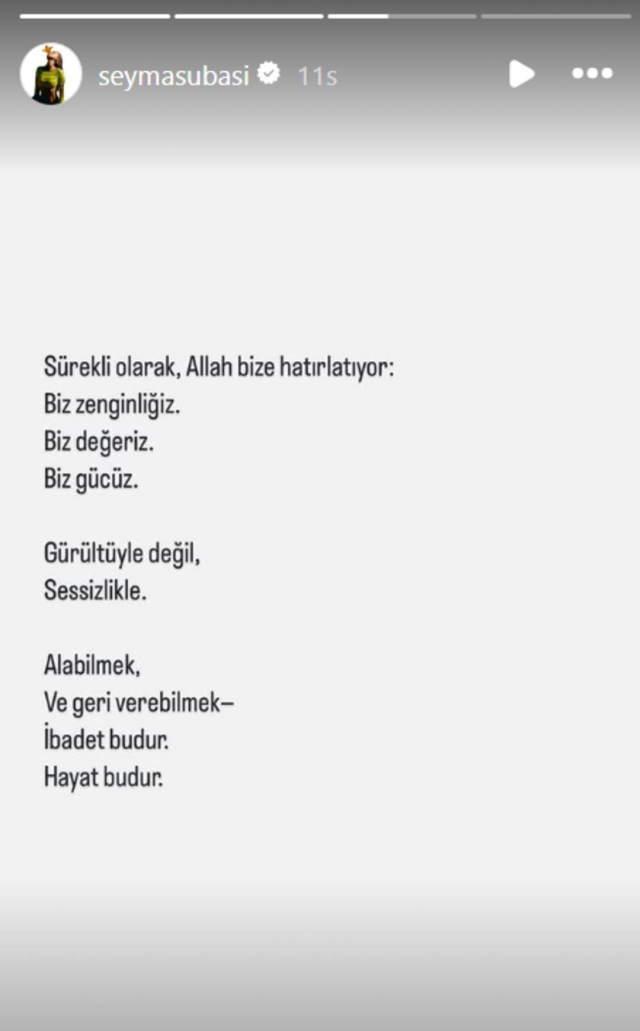 Eniştesi arananlar listesindeki Şeyma Subaşı'ndan dikkat çeken paylaşımlar
