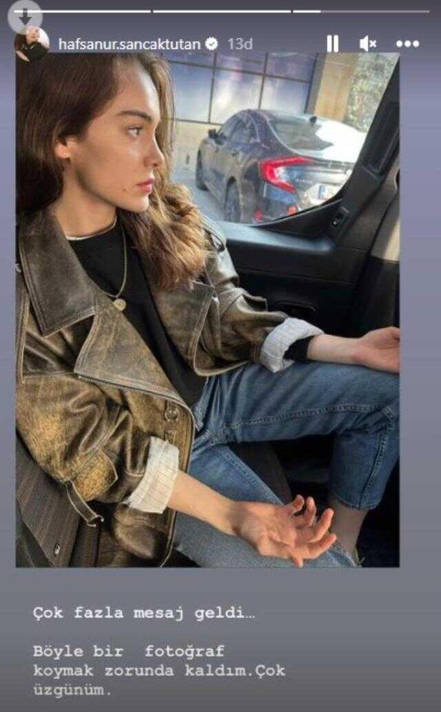 Bileklerini keserek intihar girişiminde bulunduğu söylenen Hafsanur Sancaktutan, kollarını göstererek poz verdi