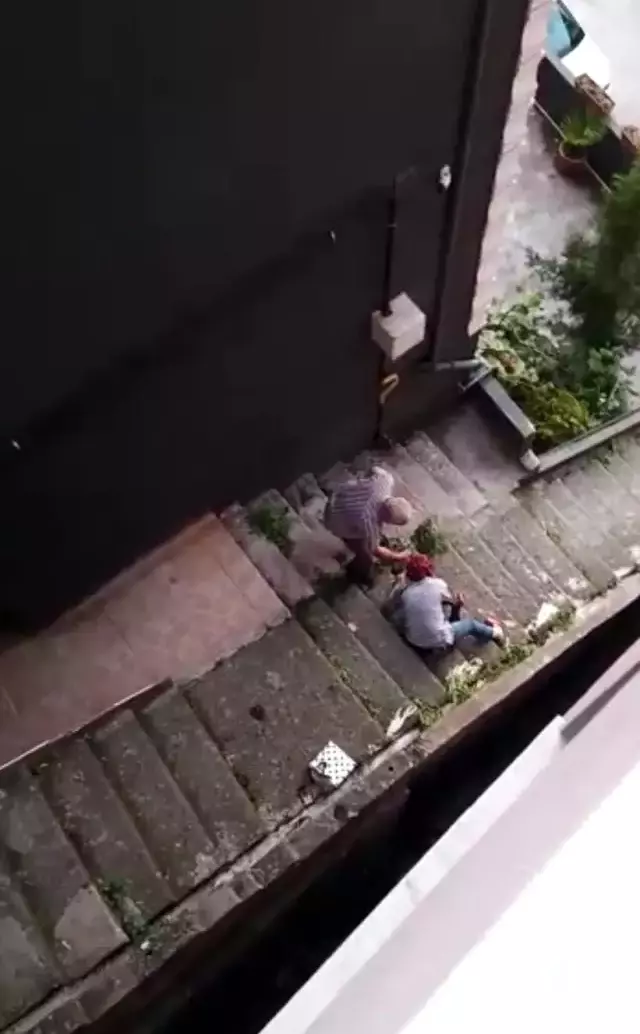 Merdivenlerde pusu kurup kurşunladığı yengesini böyle yumrukladı