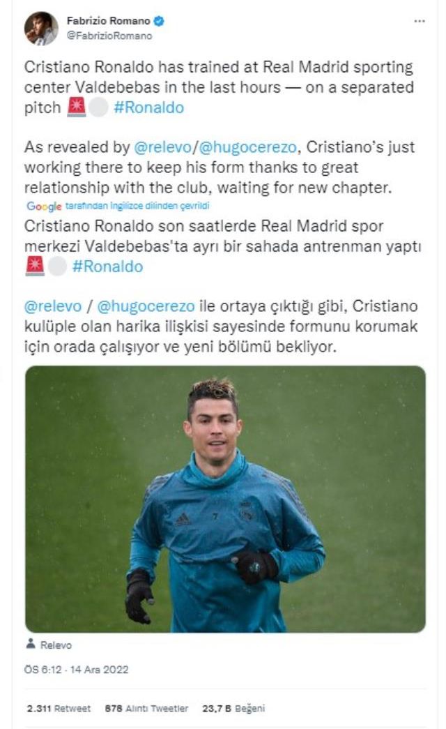 Bu bombayı kimse beklemiyordu! Cristiano Ronaldo dev takımın tesisinde antrenmana çıktı