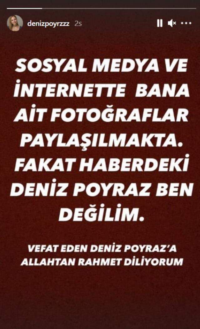 Sosyal medyada Deniz Poyraz hatası